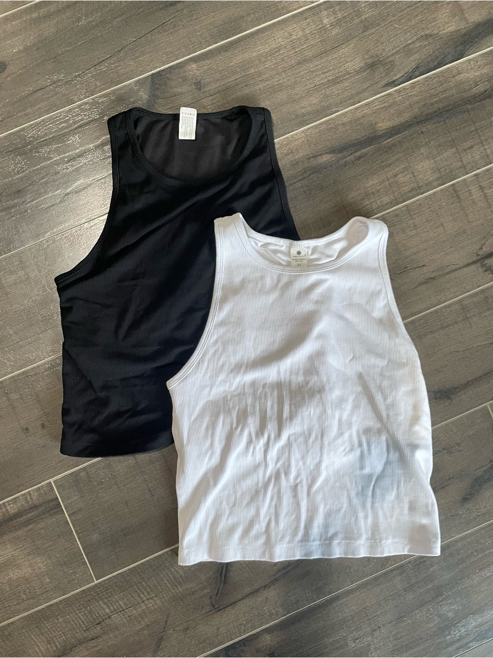 Ribbed Tank Top Duo - Black & White